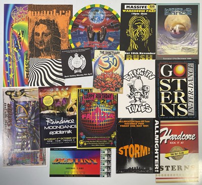Lot 138 - DANCE MUSIC - LARGE COLLECTION OF C1990S RAVE FLYERS.