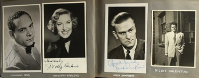 Lot 110 - ALBUM WITH AUTOGRAPHED PHOTOS - LAURENCE OLIVER  AND MORE.