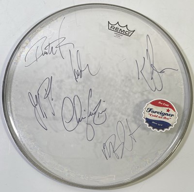 Lot 266 - FOREIGNER - SIGNED DRUM SKIN.