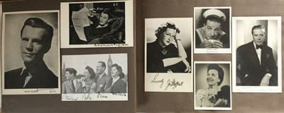 Lot 111 - ALBUM WITH AUTOGRAPHS AND PRIVATE AND UNSEEN PHOTOS OF STARS OF THE 1950S.