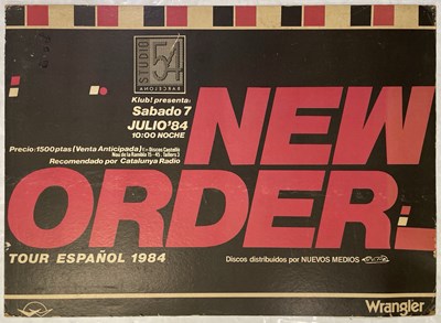Lot 585 - NEW ORDER - ORIGINAL 1984 SPANISH CONCERT POSTER.