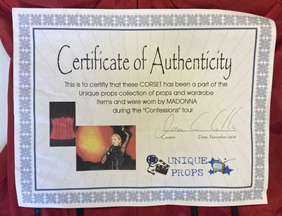 Lot 56 - MADONNA WORN COSTUME.