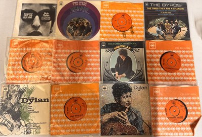 Lot 853 - BOB DYLAN / THE BYRDS - UK 7" PACK