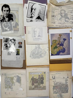 Lot 61 - ORIGINAL LP ARTWORK - DESIGNS / HAND DRAWN SKETCHES AND MORE.