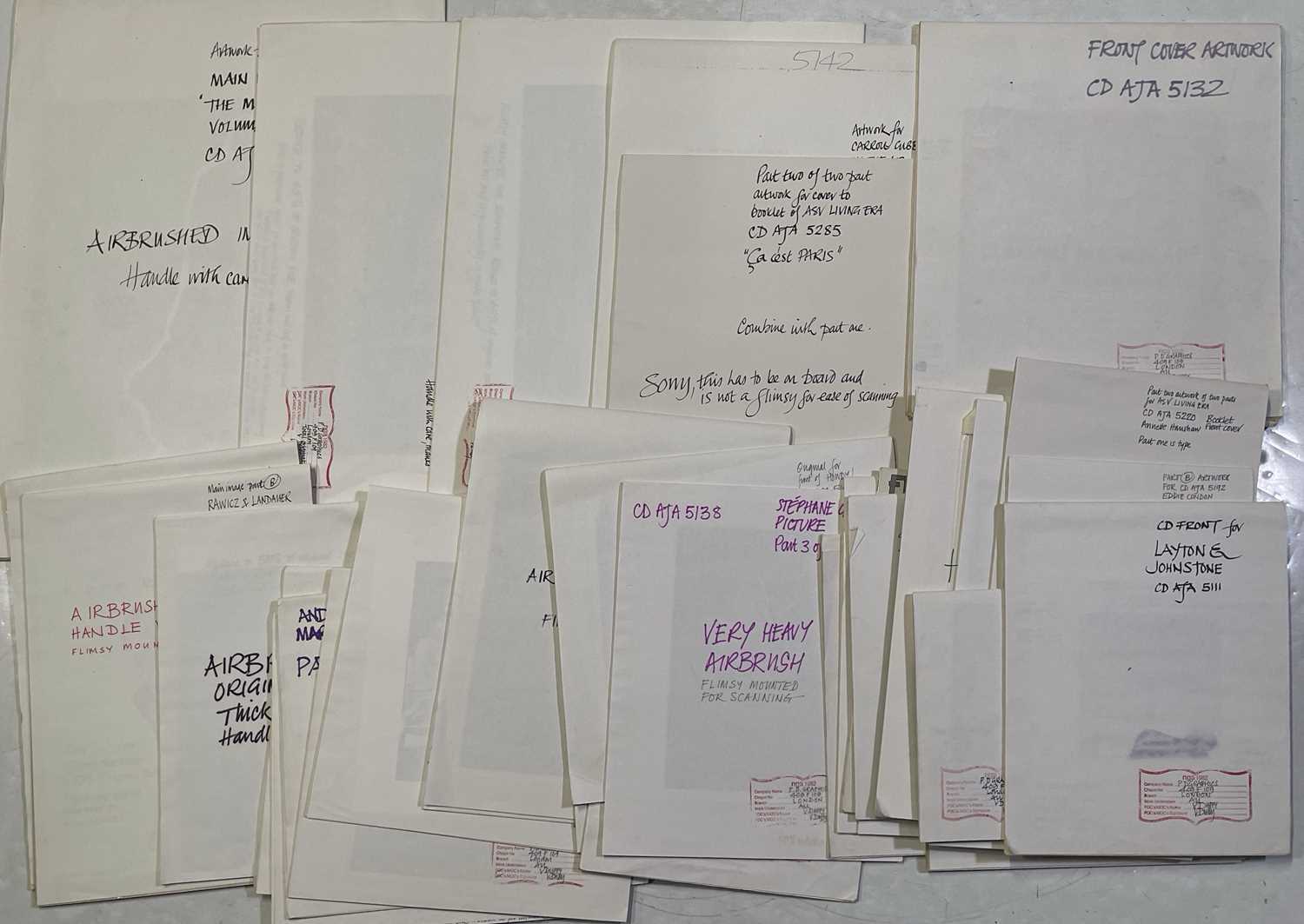 Lot 65 - ORIGINAL LP ARTWORK - DESIGNS / HAND DRAWN SKETCHES AND MORE.