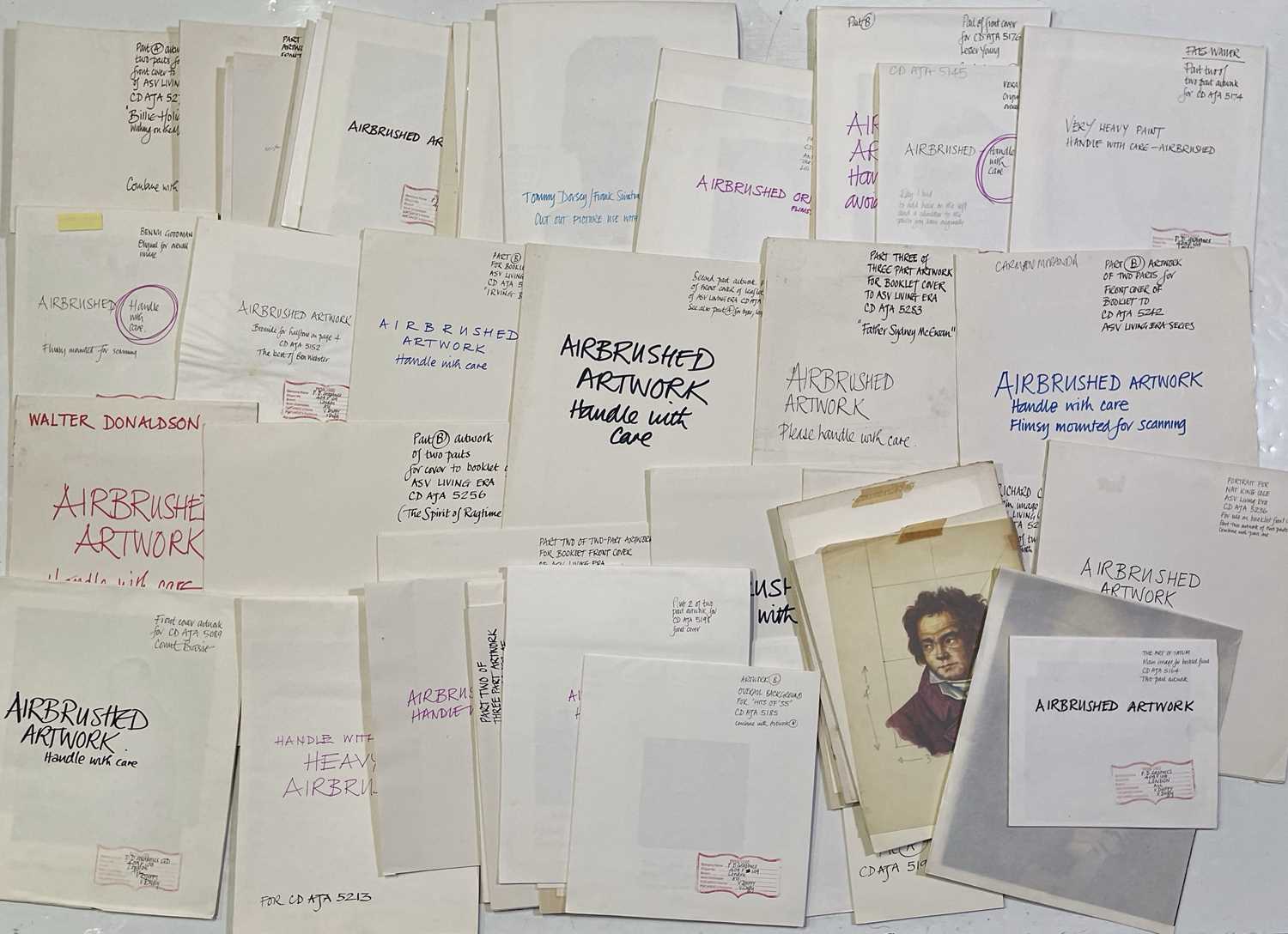 Lot 66 - ORIGINAL LP ARTWORK - DESIGNS / HAND DRAWN SKETCHES AND MORE.