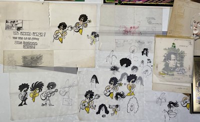 Lot 72 - ORIGINAL LP ARTWORK - DESIGNS / HAND DRAWN SKETCHES AND MORE.