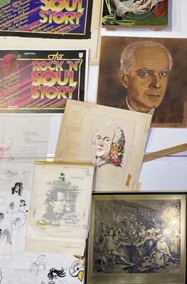 Lot 72 - ORIGINAL LP ARTWORK - DESIGNS / HAND DRAWN SKETCHES AND MORE.