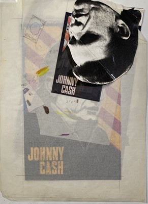 Lot 75 - ORIGINAL LP ARTWORK - DESIGNS / HAND DRAWN SKETCHES AND MORE INC PRETTY THINGS / JOHNNY CASH.