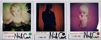 Lot 202 - NICK CAVE - THREE SIGNED POLAROIDS.