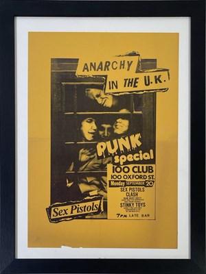 Lot 653 - THE SEX PISTOLS - ORIGINAL 1976 100 CLUB MINI POSTER / HANDBILL.