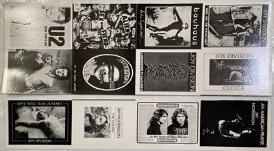 Lot 80 - LARGE QUANTITY OF UNCUT POSTCARDS - JOY DIVISION / SEX PISTOLS / BAUHAUS / DOORS AND MORE.