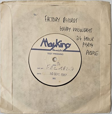 Lot 949 - HAPPY MONDAYS - 24 HOUR PARTY PEOPLE 7" (FAC 192-7 - TEST PRESSING)