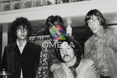 Lot 536 - PINK FLOYD / SYD BARRETT - 1967 STOCKHOLM CONCERT PHOTOS WITH COPYRIGHT AND LARGE QTY SIGNED PRINTS.