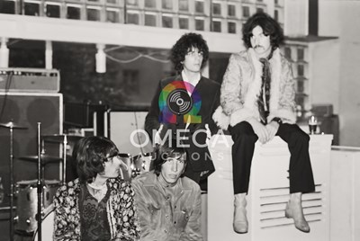 Lot 536 - PINK FLOYD / SYD BARRETT - 1967 STOCKHOLM CONCERT PHOTOS WITH COPYRIGHT AND LARGE QTY SIGNED PRINTS.