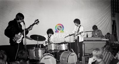 Lot 536 - PINK FLOYD / SYD BARRETT - 1967 STOCKHOLM CONCERT PHOTOS WITH COPYRIGHT AND LARGE QTY SIGNED PRINTS.