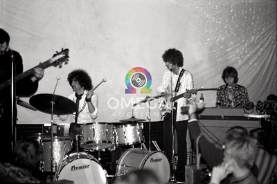 Lot 536 - PINK FLOYD / SYD BARRETT - 1967 STOCKHOLM CONCERT PHOTOS WITH COPYRIGHT AND LARGE QTY SIGNED PRINTS.