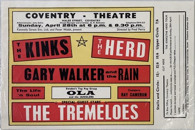 Lot 143 - 1960S CONCERT MEMORABILIA - POSTERS, HANDBILLS AND MORE.