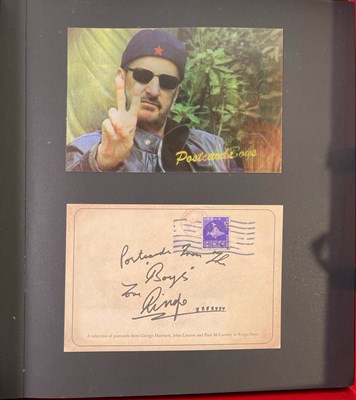 Lot 127 - THE BEATLES - GENESIS PUBLICATIONS - POSTCARDS FROM THE BOYS - RINGO STARR SIGNED BOOK.