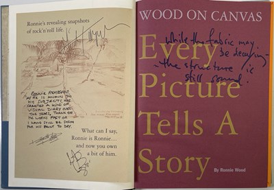 Lot 128 - THE ROLLING STONES - RONNIE WOOD - EVERY PICTURE TELLS A STORY - SIGNED GENESIS BOOK.