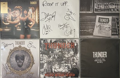 Lot 1021 - THUNDER - LP PACK (INC SIGNED LPs)