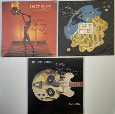 Lot 300 - BE BOP DELUXE - THREE BILL NELSON SIGNED LPS.