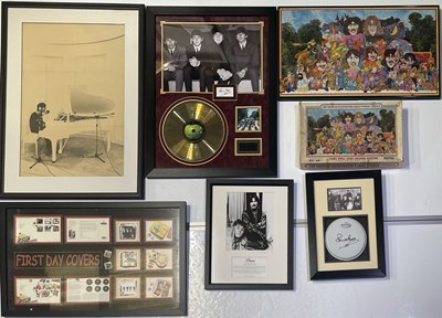 Lot 395 - THE BEATLES - FRAMED MEMORABILIA COLLECTION.