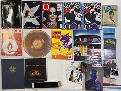 Lot 86 - ASSORTED MUSIC PROMO MEMORABILIA INC RARE MICHAEL JACKSON INVITES