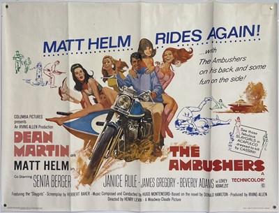 Lot 253 - THE AMBUSHERS (1968) ORIGINAL UK QUAD FILM POSTER.