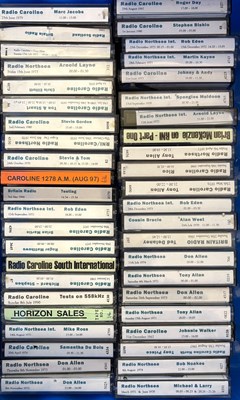 Lot 92 - RADIO CAROLINE - LARGE COLLECTION OF TAPES, BOOKS AND MEMORABILIA.