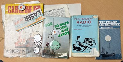 Lot 92 - RADIO CAROLINE - LARGE COLLECTION OF TAPES, BOOKS AND MEMORABILIA.