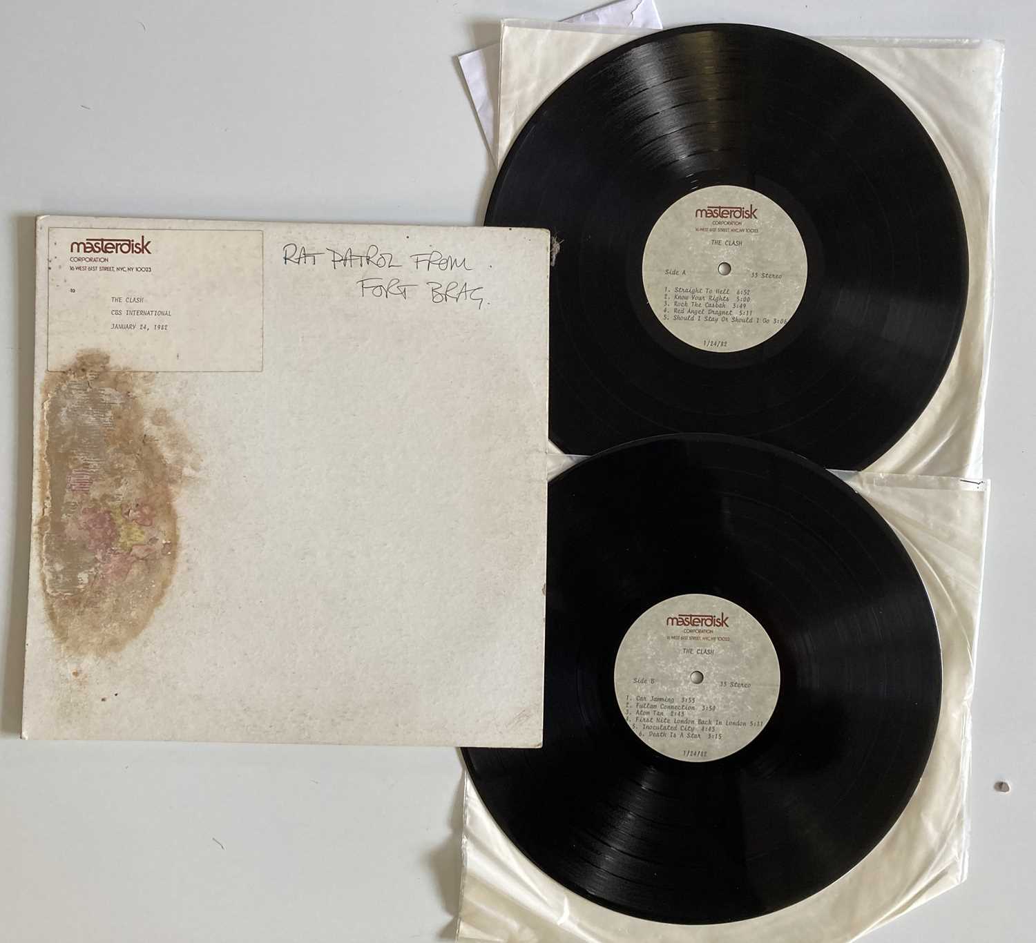 Lot 344 - THE CLASH - 'RAT PATROL FROM FORT BRAG' ACETATE LP (THE ORIGINAL COMBAT ROCK!)