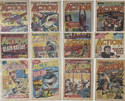 Lot 129 - BRITISH COMICS - FULL RUN OF PRE-BAN 'ACTION' IN EXCELLENT CONDITION.