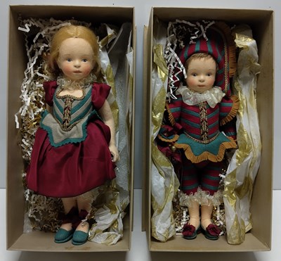 Lot 60 - R. JOHN WRIGHT MUSETTE AND MONTAGUE LIMITED EDITION FELT DOLLS