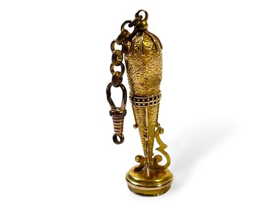 Lot 4 - UNMARKED INTAGLIO GOLD WAX SEAL FOB