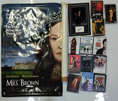 Lot 202 - FILM STAR AUTOGRAPHS - DVD/VHS COVERS AND POSTERS.