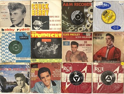 Lot 1375 - VERY LARGE COLLECTION OF 7" ELVIS/ROCK & ROLL/SURF/BEAT 50'S/60'S - 650+ SINGLES!