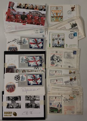 Lot 68 - SIGNED MOSTLY FOOTBALL SIGNED FIRST DAY COVER PACK