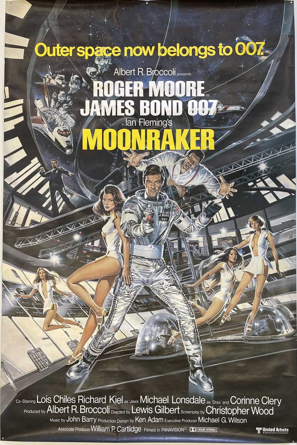 Lot 129 - JAMES BOND MOONRAKER BUS STOP FILM POSTER.