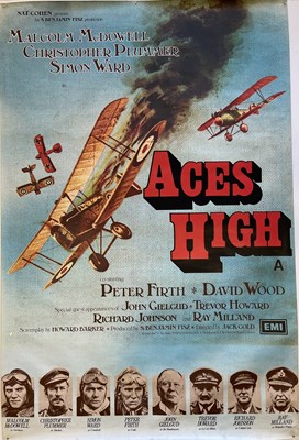 Lot 130 - ACES HIGH ORIGINAL FILM POSTER.