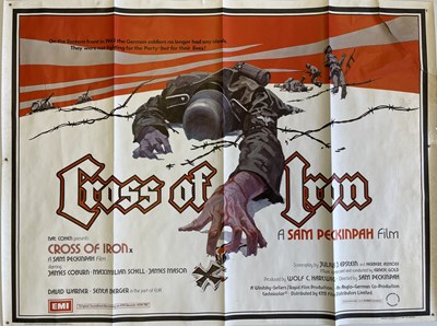 Lot 136 - CROSS OF IRON ORIGINAL FILM POSTER.