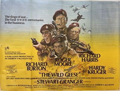 Lot 138 - THE WILD GEESE ORIGINAL UK QUAD FILM POSTER.