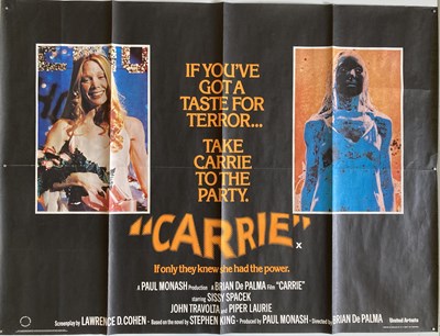 Lot 147 - CARRIE ORIGINAL UK QUAD FILM POSTER.