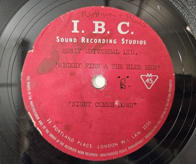Lot 21 - MICKEY FINN & THE BLUE MEN - 'THIS SPORTING LIFE' EMI / I.B.C. ACETATE 7"