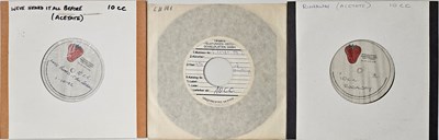 Lot 24 - TRIPLE PACK OF 10CC 7" ACETATES - STRAWBERRY STUDIOS/DECCA