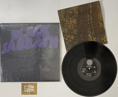 Lot 41 - BLACK SABBATH - MASTER OF REALITY LP - 1ST UK VERTIGO 1971 - EMBOSSED SLEEVE, POSTER & TICKET STUB