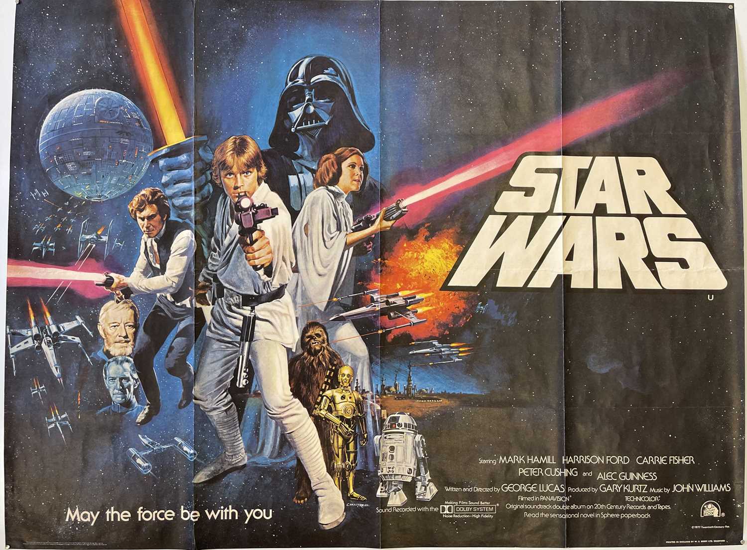 Lot 161 - STAR WARS ORIGINAL 'PRE AWARD' UK QUAD POSTER.