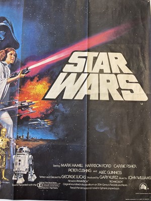 Lot 161 - STAR WARS ORIGINAL 'PRE AWARD' UK QUAD POSTER.
