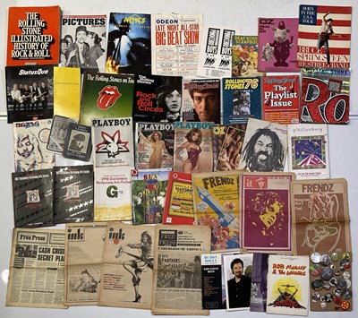 Lot 75 - COLLECTABLE MAGAZINES INC PLAYBOY / OZ / GLASTONBURY PROGRAMMES.
