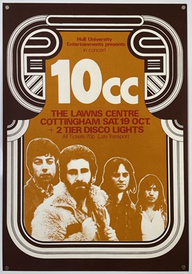 Lot 72 - 10CC - ORIGINAL 1974 CONCERT POSTER.